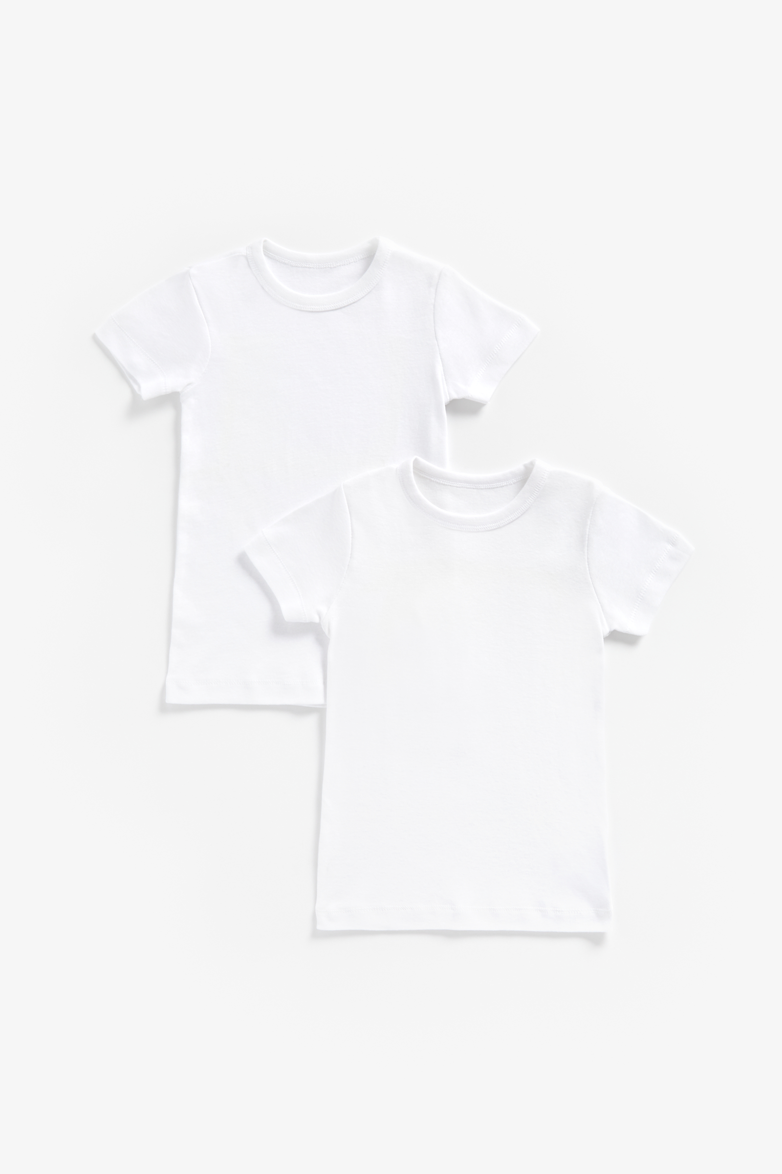 Buy White Short-Sleeved Vests - 2 Pack online | Mothercare Kuwait