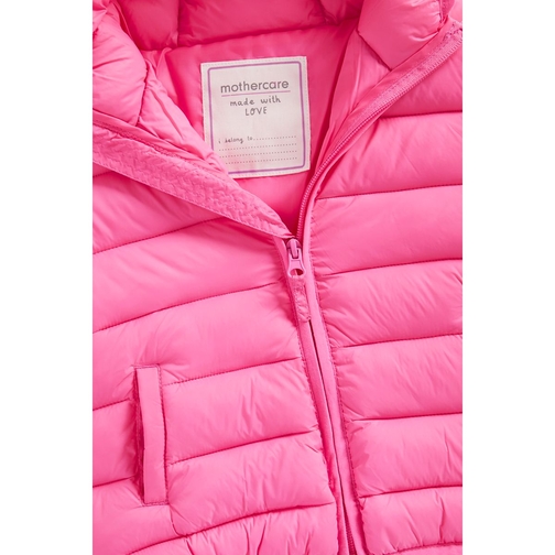 Quilted body warmer with zip pockets - peach